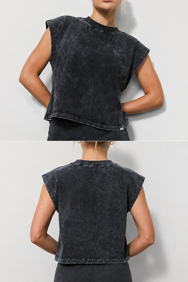 Washed Vintage Tank Tops front back