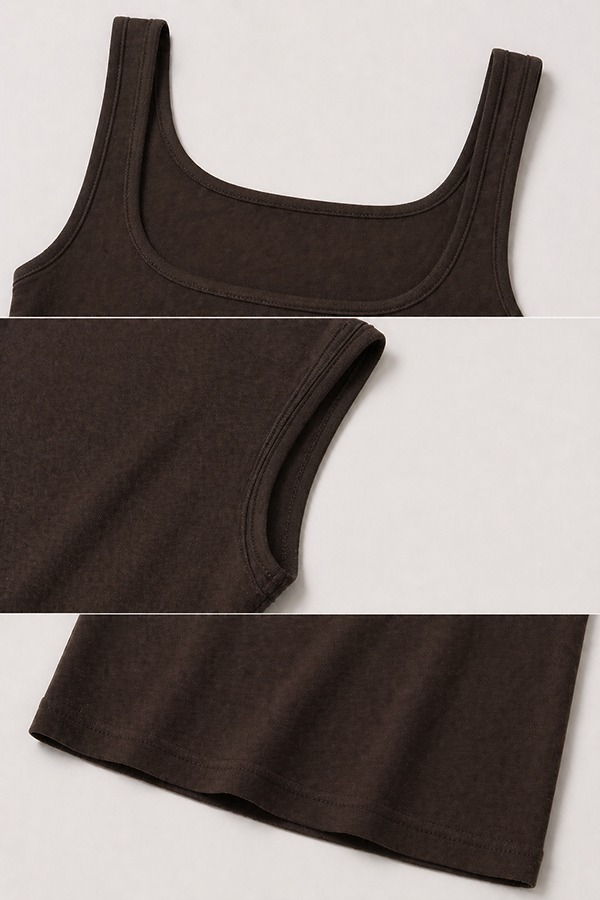 Wide Strap Tank Tops details