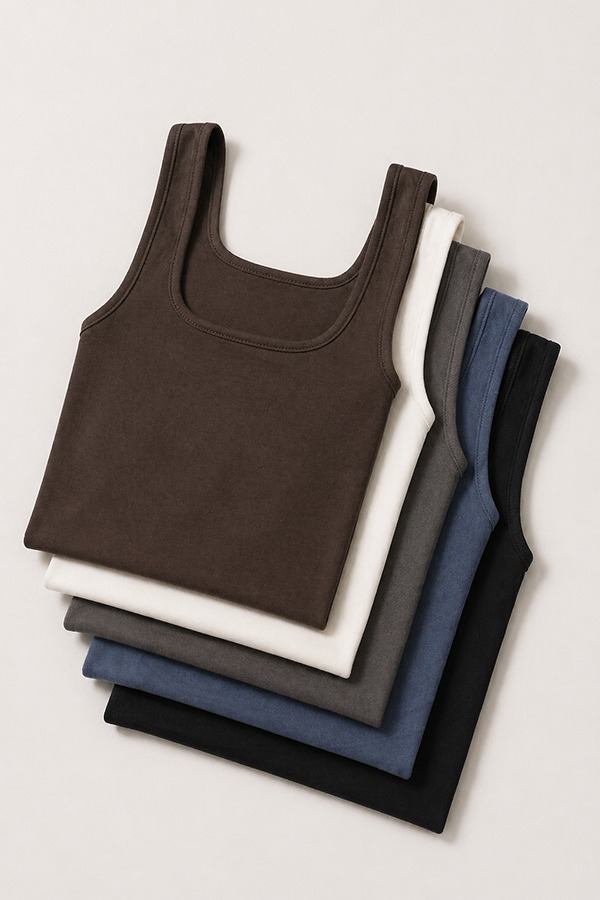 Wide Strap Tank Tops types colors
