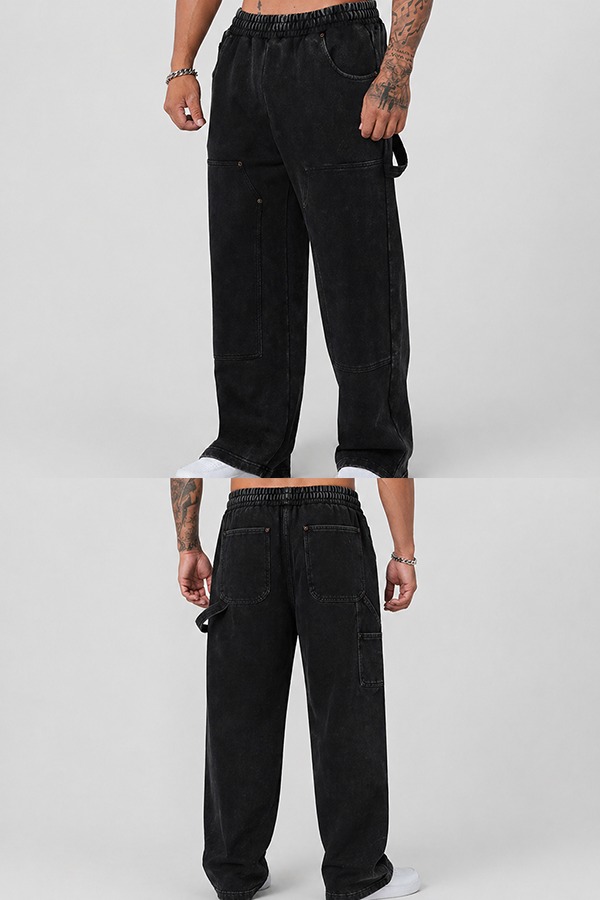 Workwear-Inspired Sweatpants front back