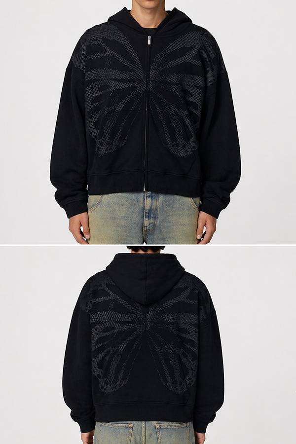 Zip-Up Hoodies front back