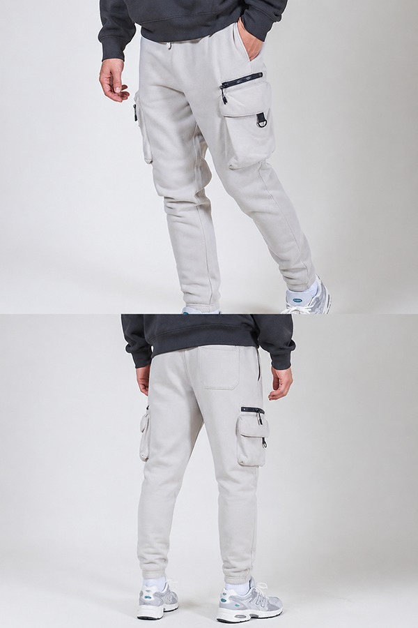 Zipper Pocket Sweatpants front back