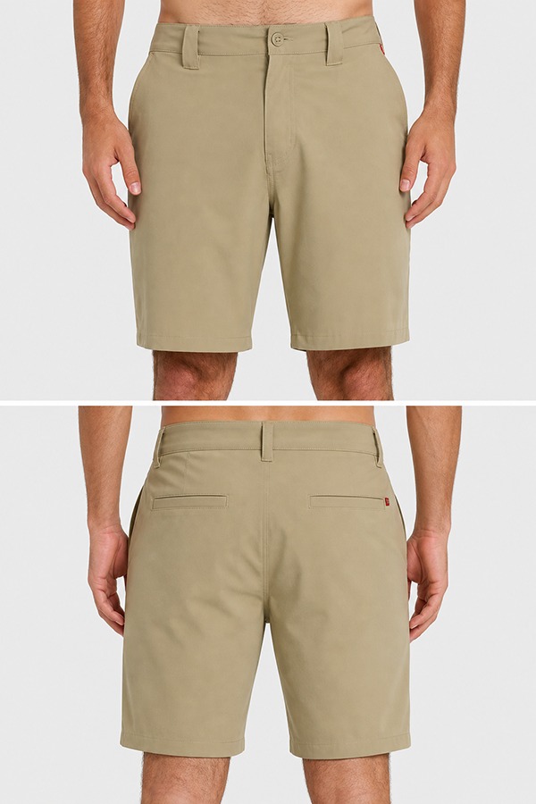 Above-Knee Shorts front back