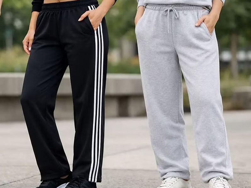 Women's casual jogger sweatpants with drawstring waist and side stripe design