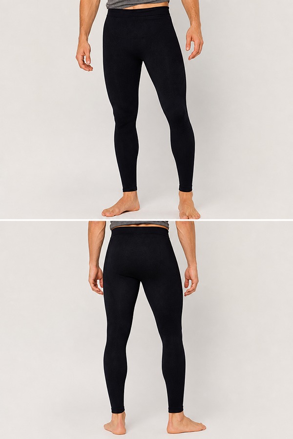 Body-Mapped Compression Leggings front back
