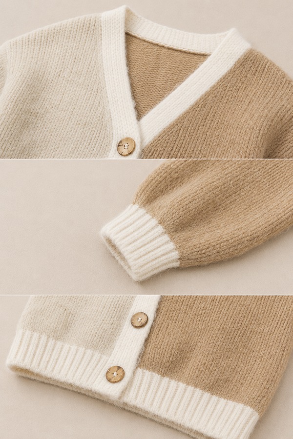 Color Block Cardigans details