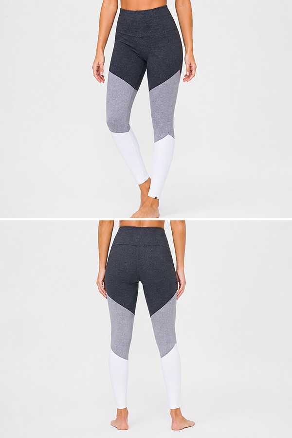 Color Block Leggings front back