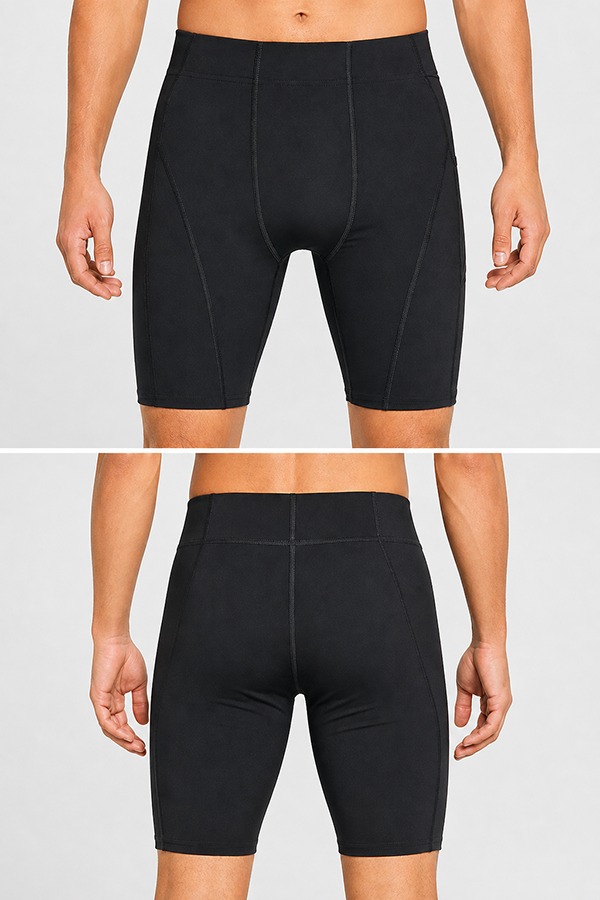 Compression & Stretch Shorts front back
