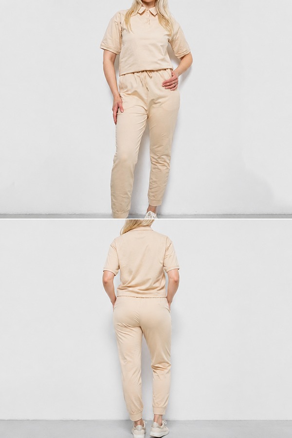 Cotton Tee + Jogger Sets front back