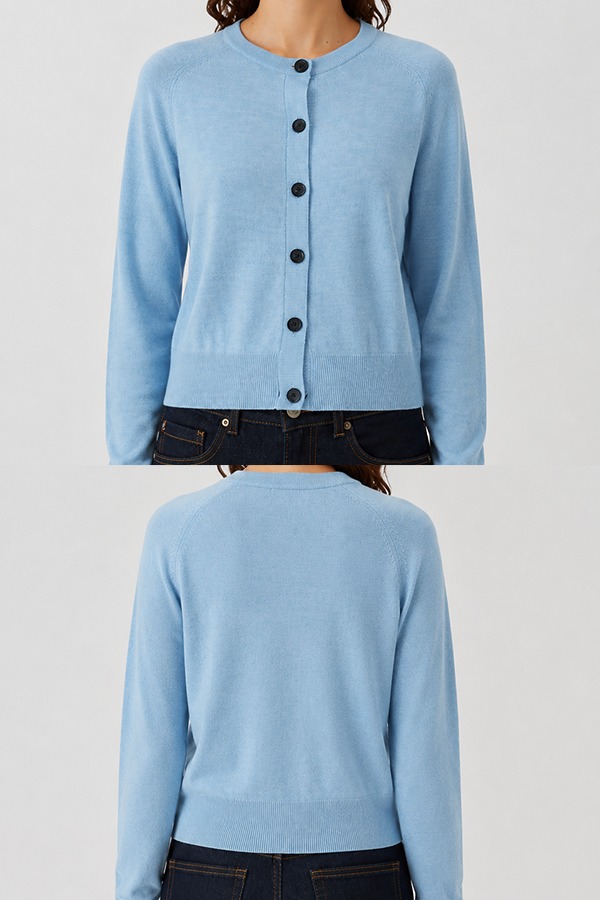 Crew Neck Cardigans front back