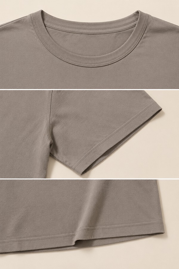 Crew Neck T-Shirts details