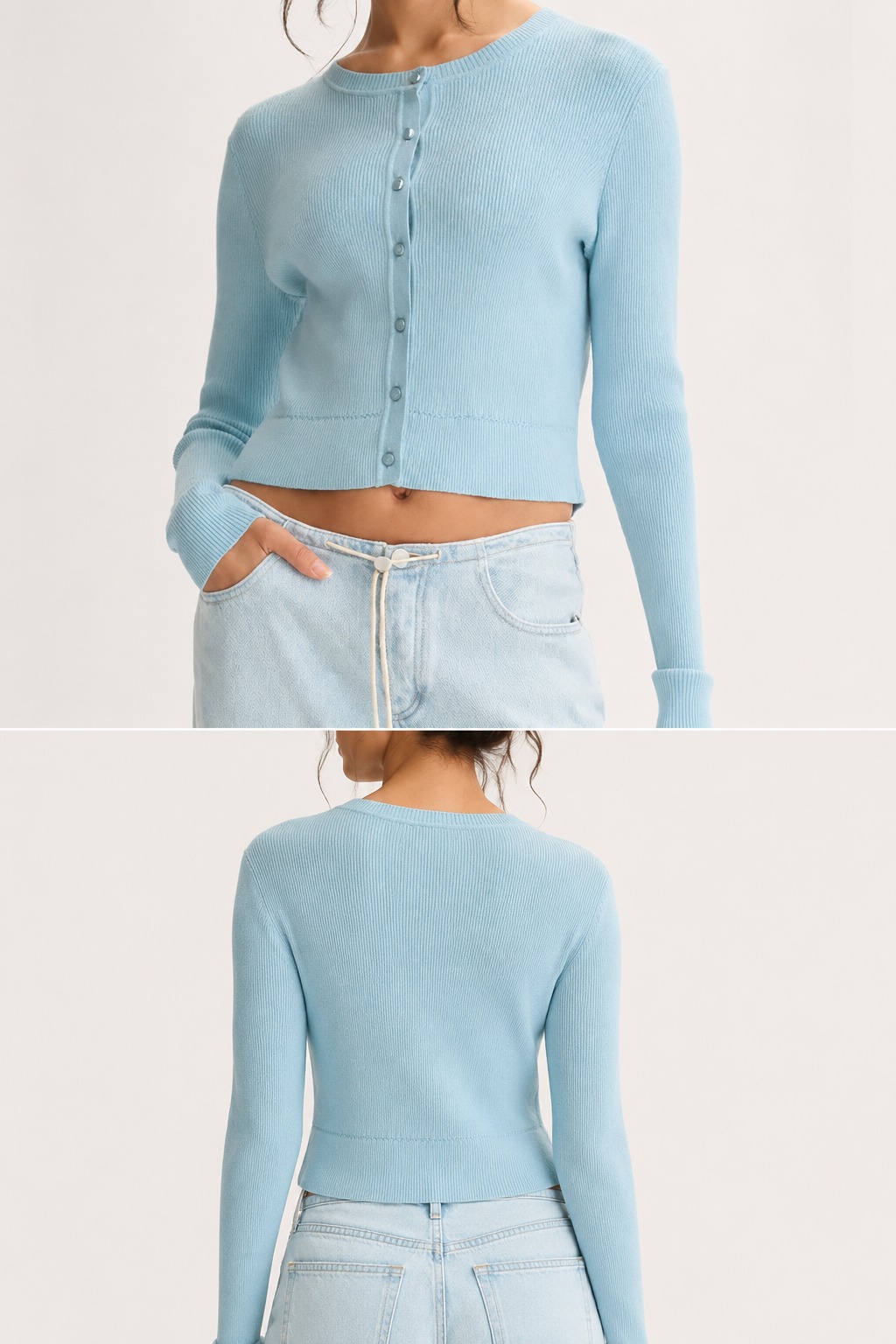 Cropped Cardigans front back