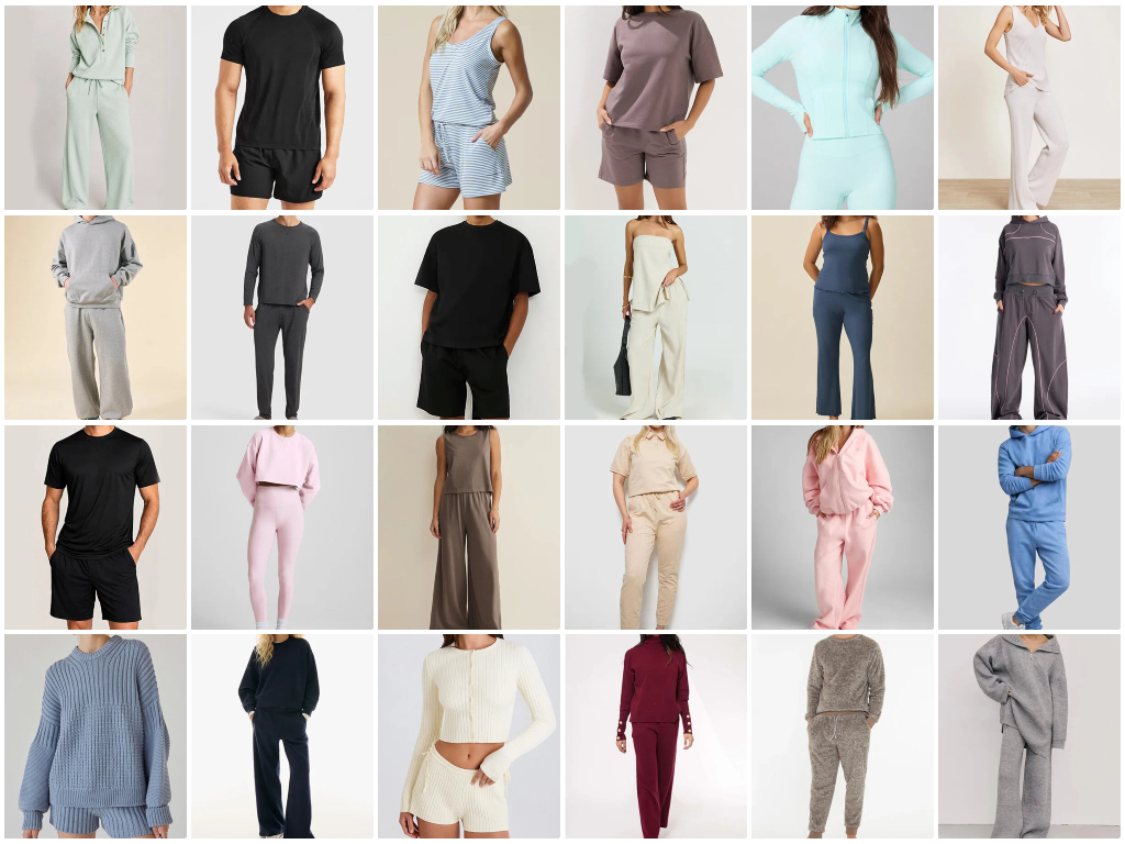 Custom Loungewear Sets Manufacturer all types