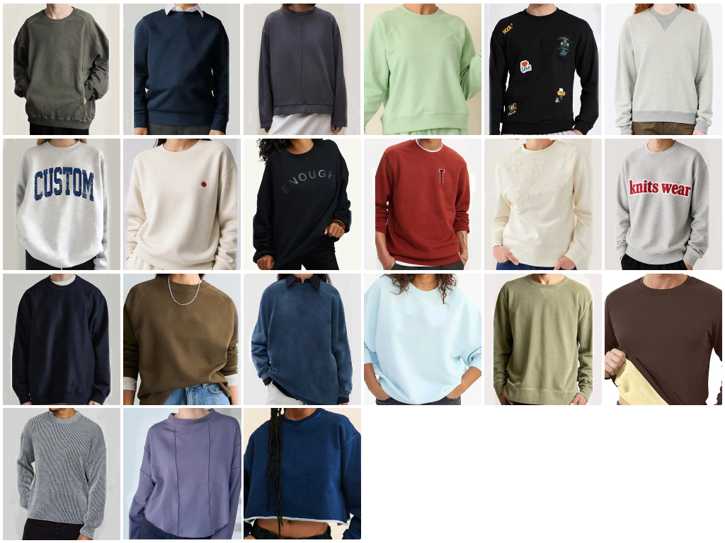 Custom Sweatshirt Manufacturer All Types