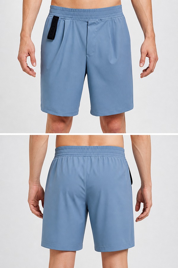 Elastic Waist Shorts front back