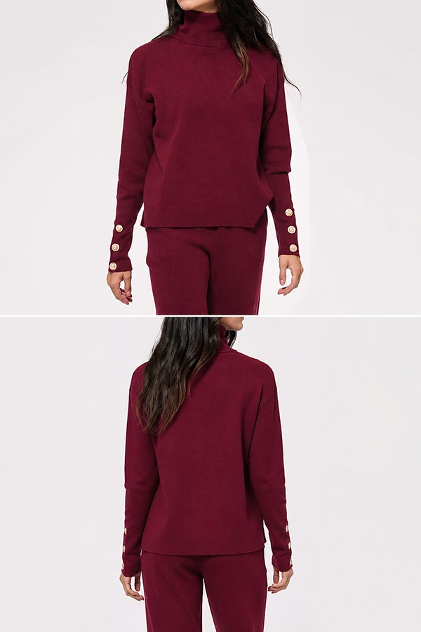 Fine Knit Lounge Sets front back