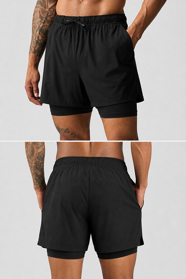 Gym Training Shorts front back