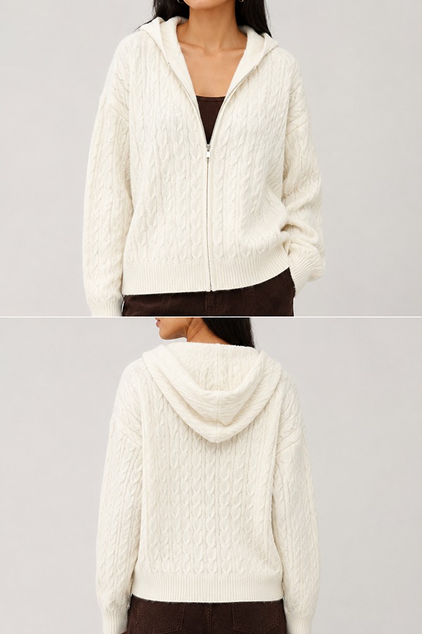 Hooded Cardigans front back