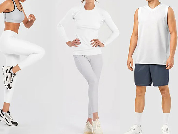 All outfits are performance-focused, featuring breathable, flexible fabrics for movement and comfort.