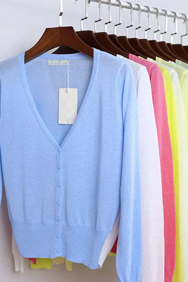 Lightweight Cardigan Tops types colors