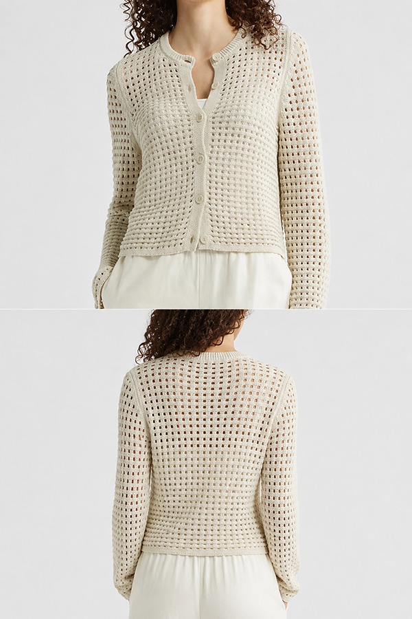 Lightweight Knit Cardigans front back