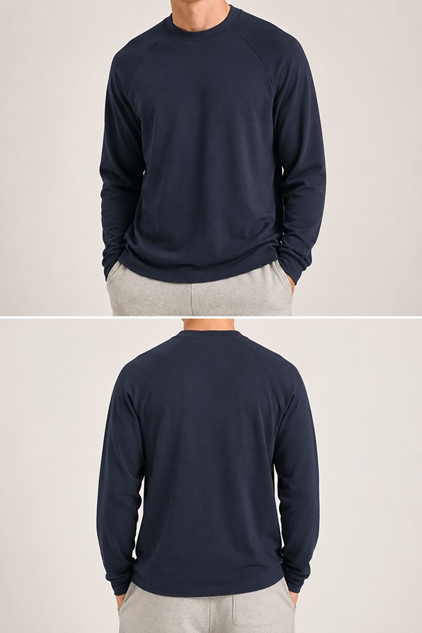 Lightweight Long Sleeve Tops front back
