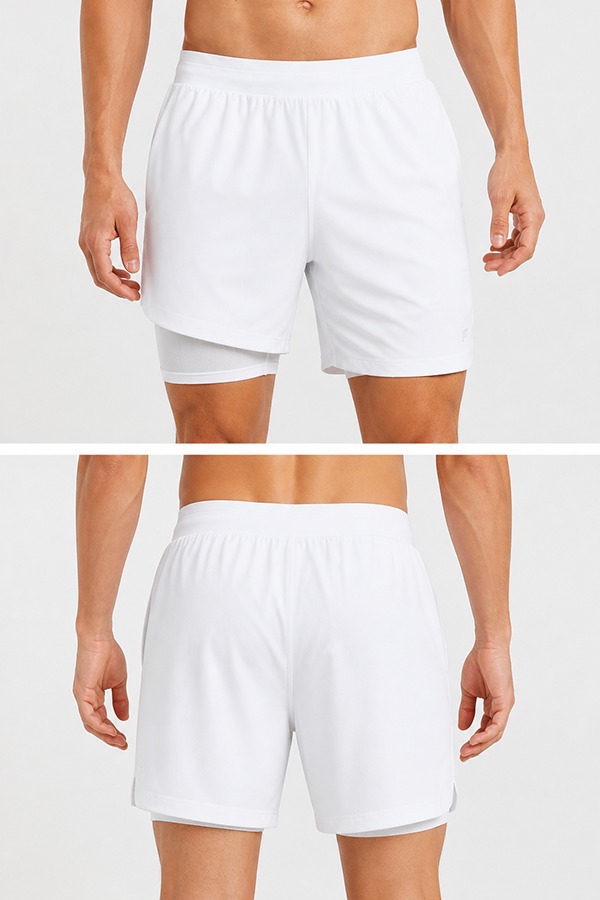 Mesh-Lined Shorts front back