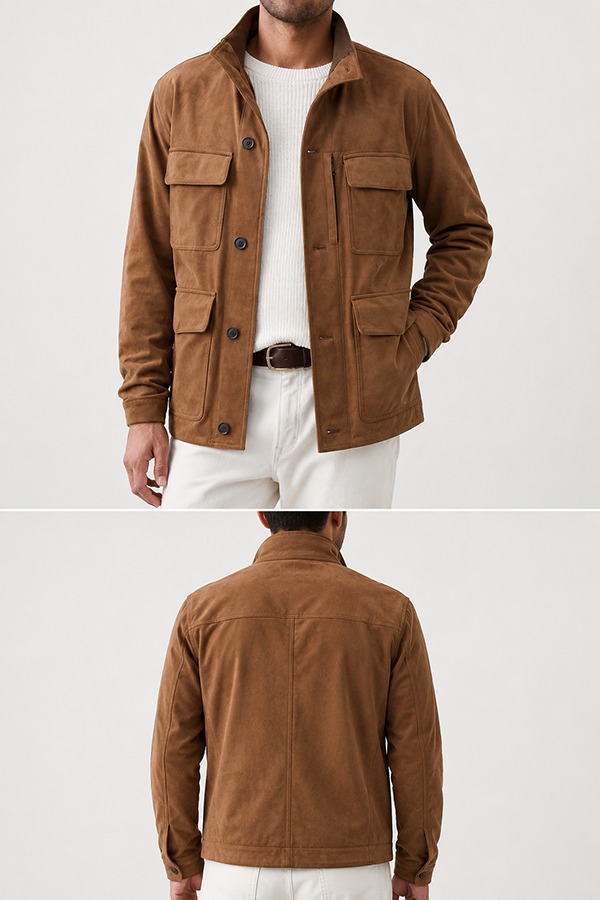 Multi-Pocket Jackets front back