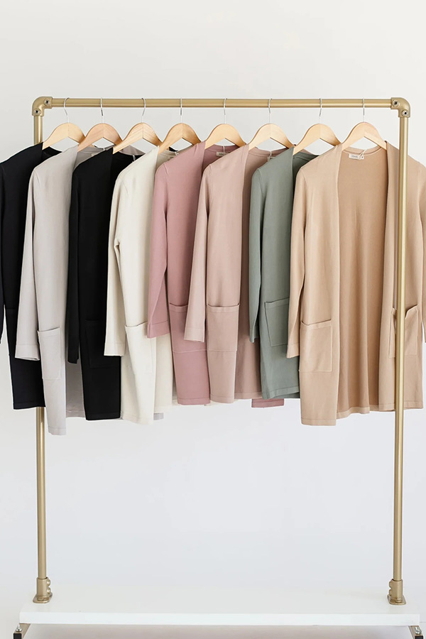 Open Front Cardigans types colors