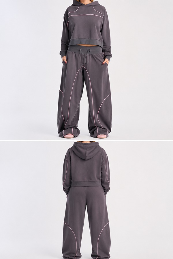 Oversized Hoodie Sets front back