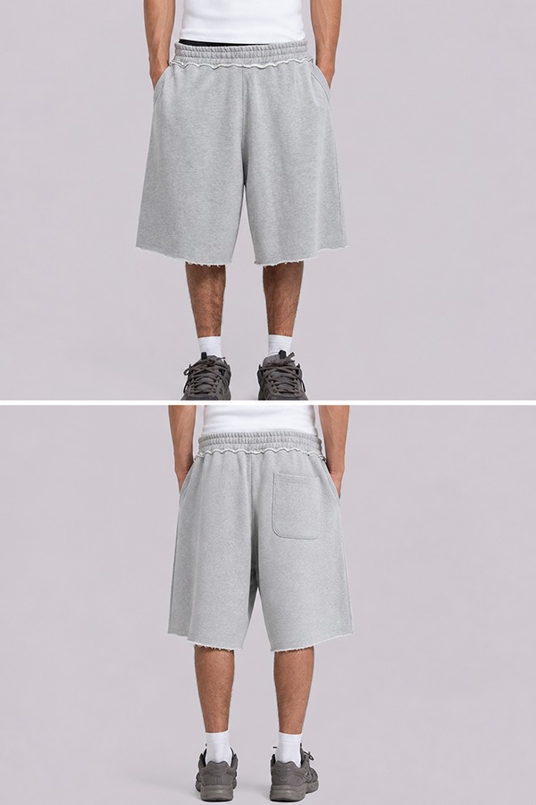 Oversized Streetwear Shorts front back