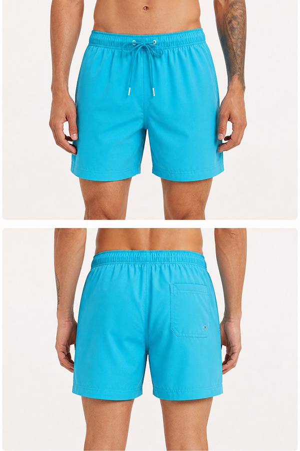 Quick-Dry Swim Shorts front back
