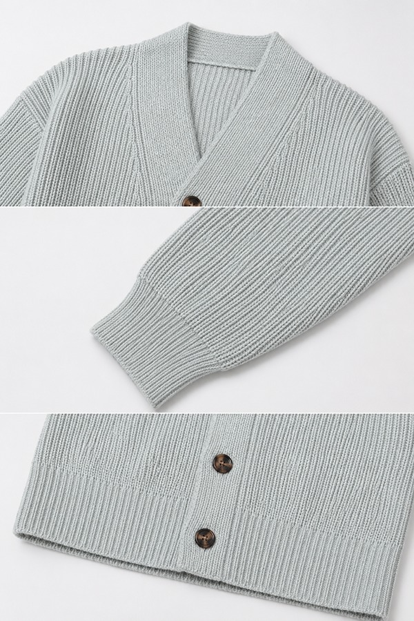 Ribbed Knit Cardigans details