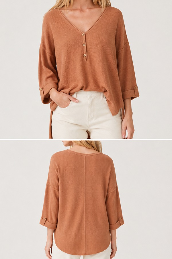 Soft Touch Knit Tops front back