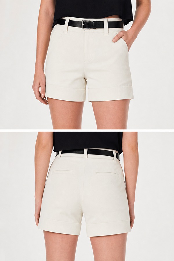 Stretch Twill Shorts front back