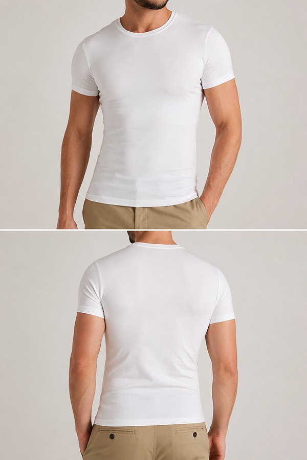 Stretch Undershirts & Inner Tees front back