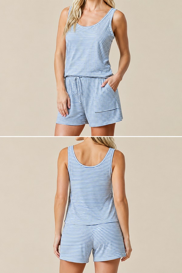 Tank Top + Shorts Sets front back