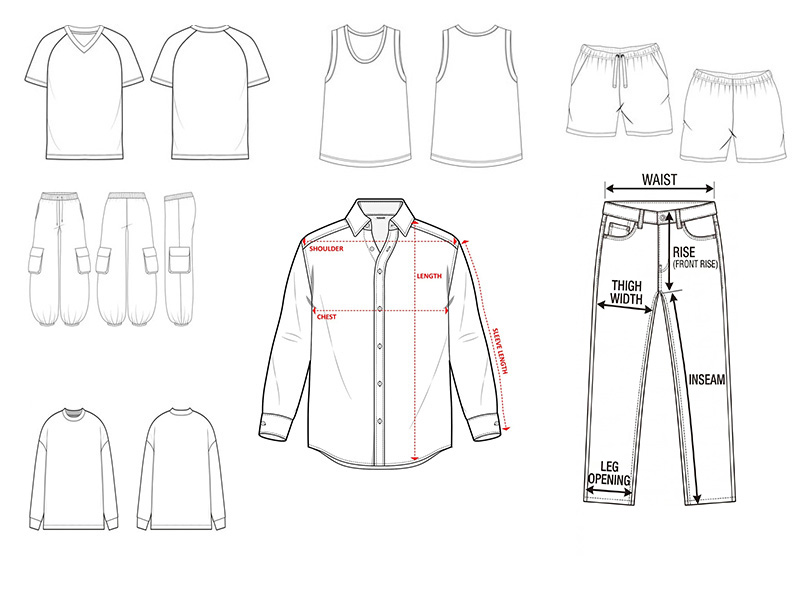 The components of Relaxed Fit Apparel