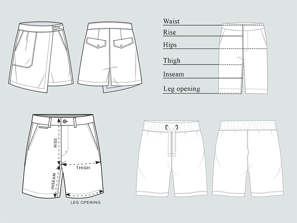 The components of shorts