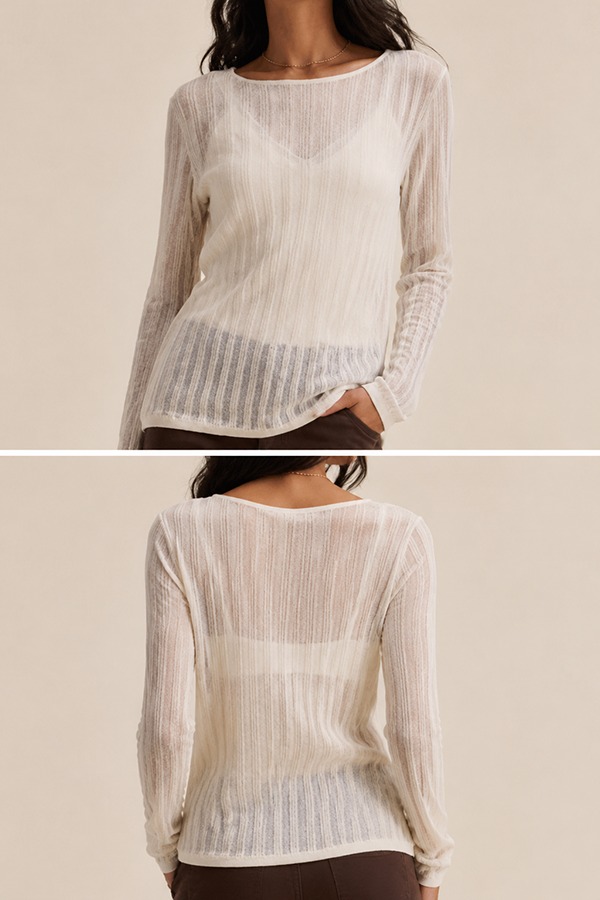 Thin Knit Layering Pieces front back