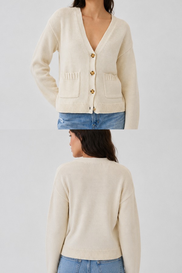 V-Neck Cardigans front back